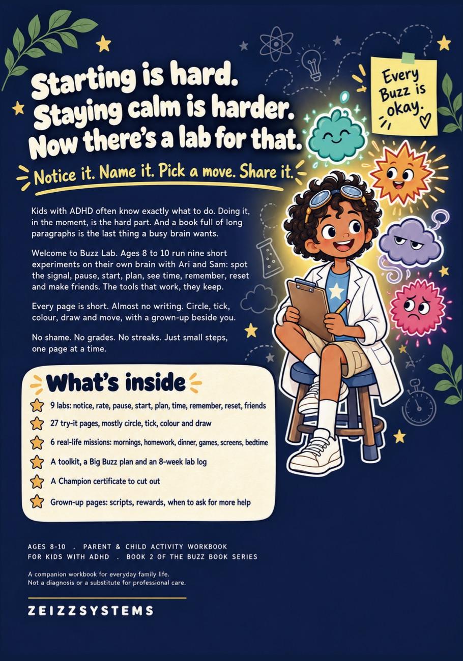 Back cover of The Buzz Book: Buzz Lab