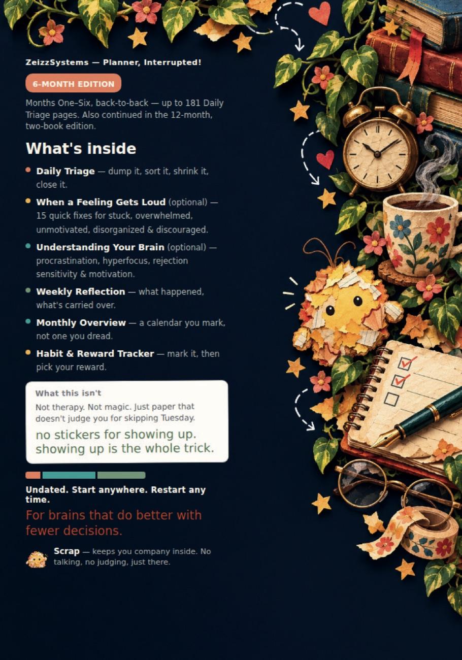 Back cover of Planner, Interrupted!
