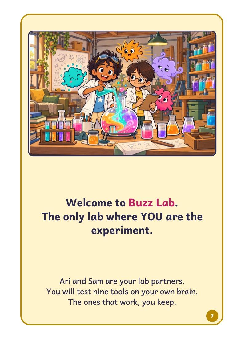 Sample page from The Buzz Book: Buzz Lab