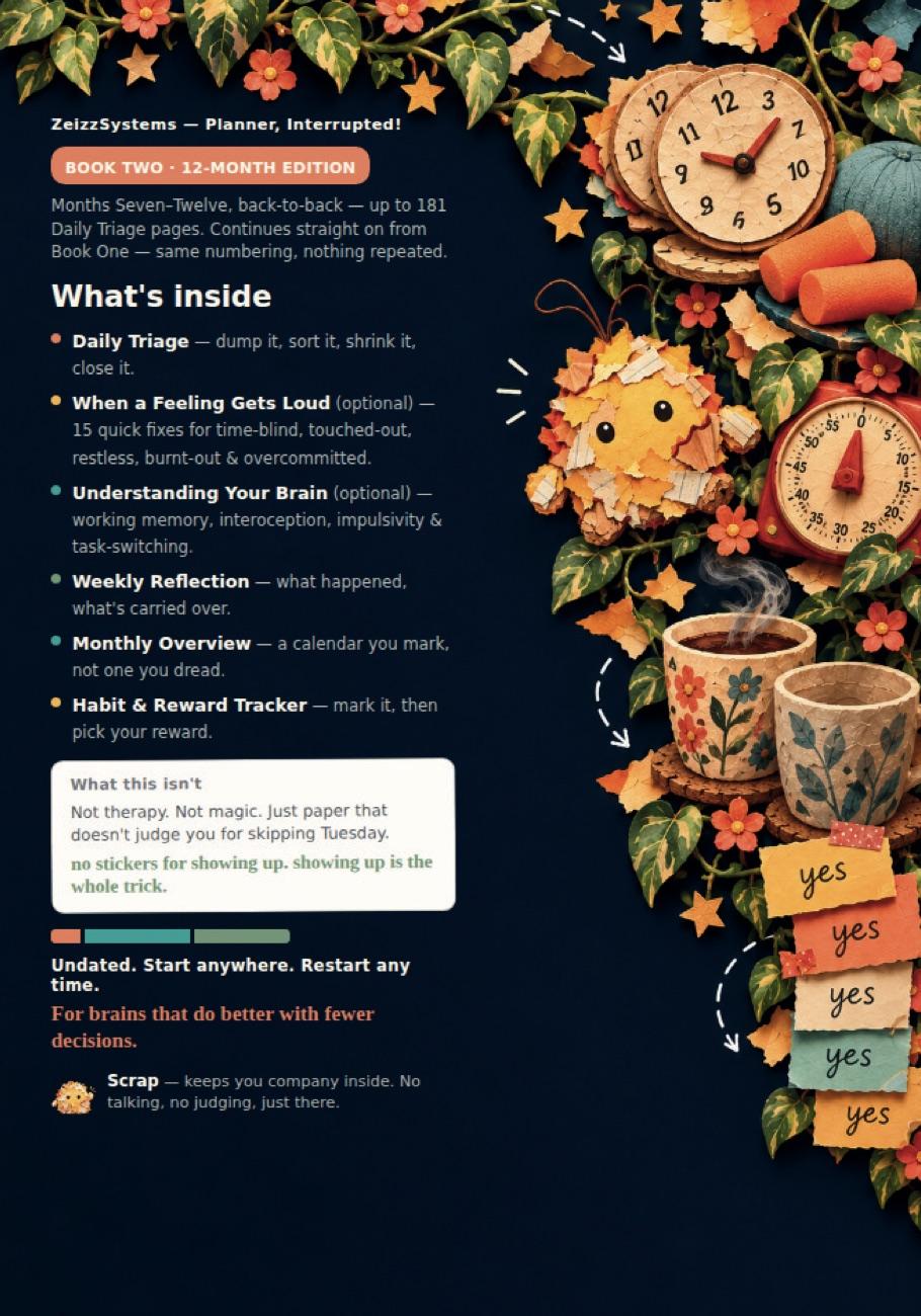 Back cover of Planner, Interrupted!